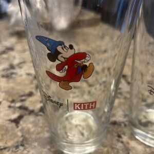 Kith Disney Glass with Mickey in Red and Blue
